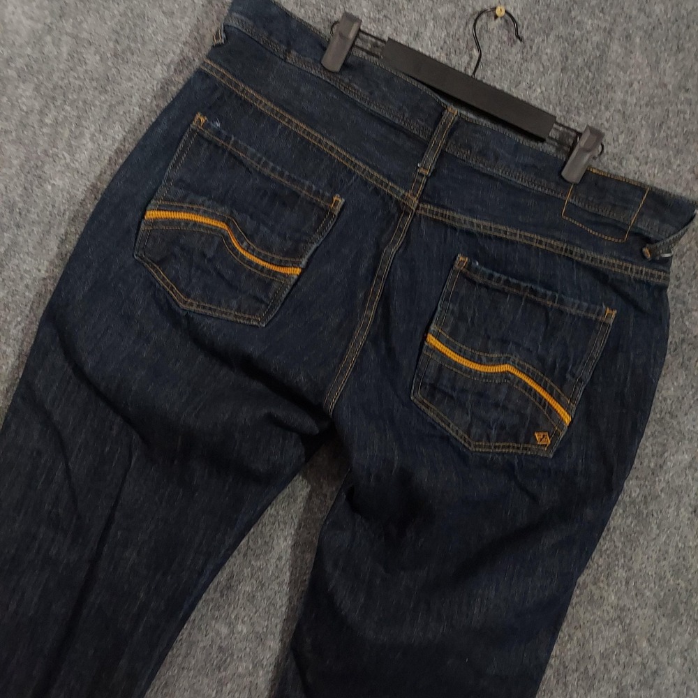 Enyce Jeans Mens 38x34 (Fits 38x25) Blue Dark Wash‎ Relaxed Fit Straight Y2K